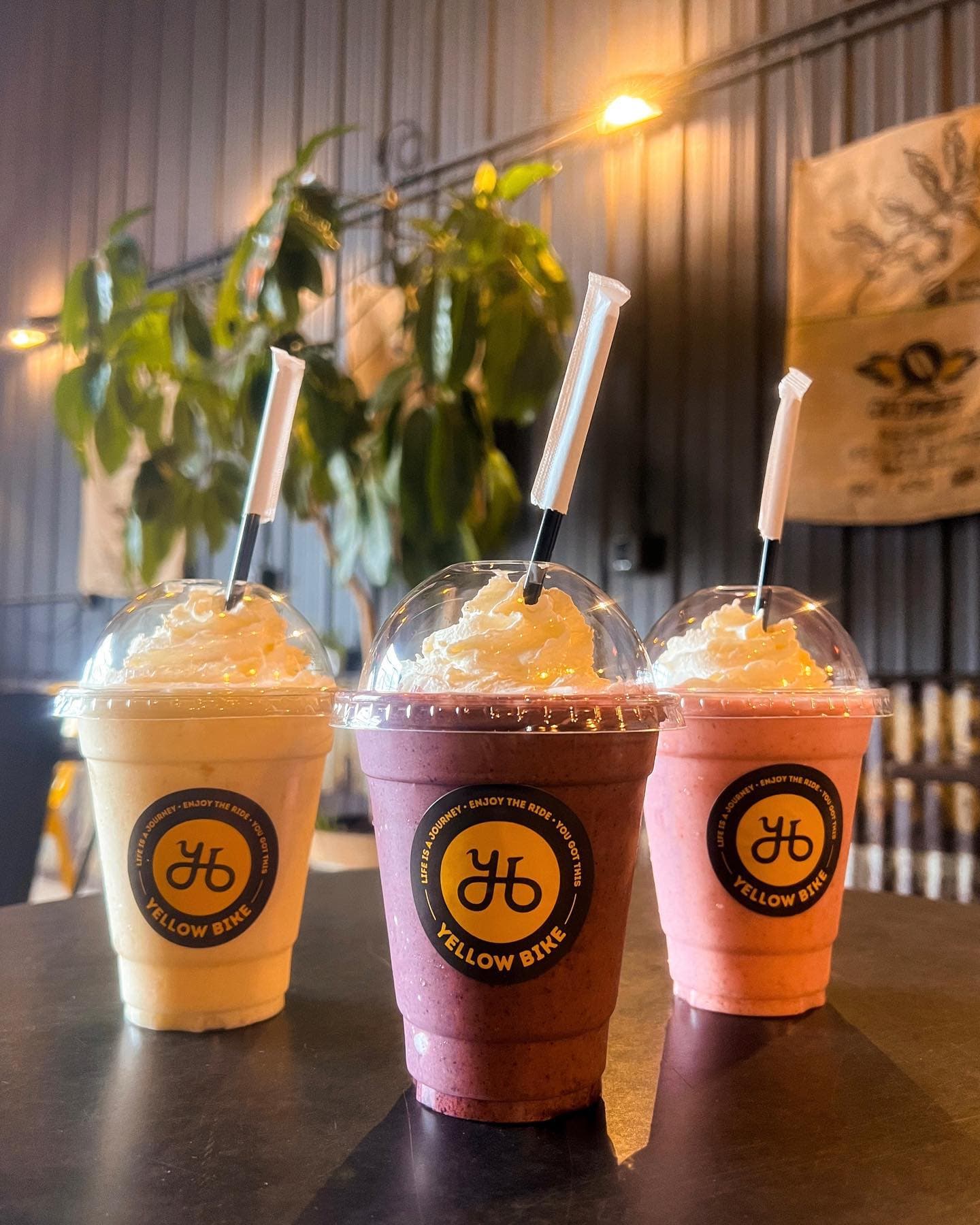 Yellow Bike smoothies and beverages