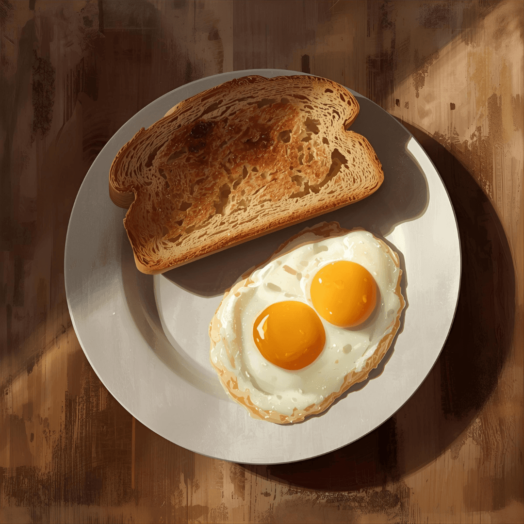 Whole Wheat Toast & Two Eggs